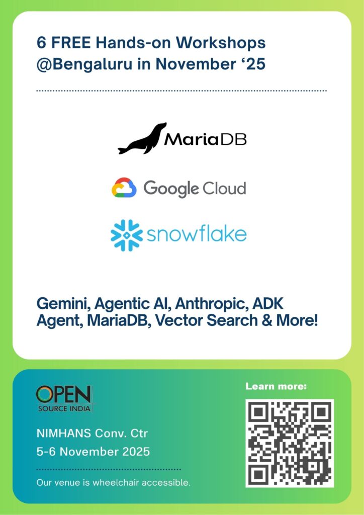 Hands On workshops for Free - Open Source India | India's #1 Open ...